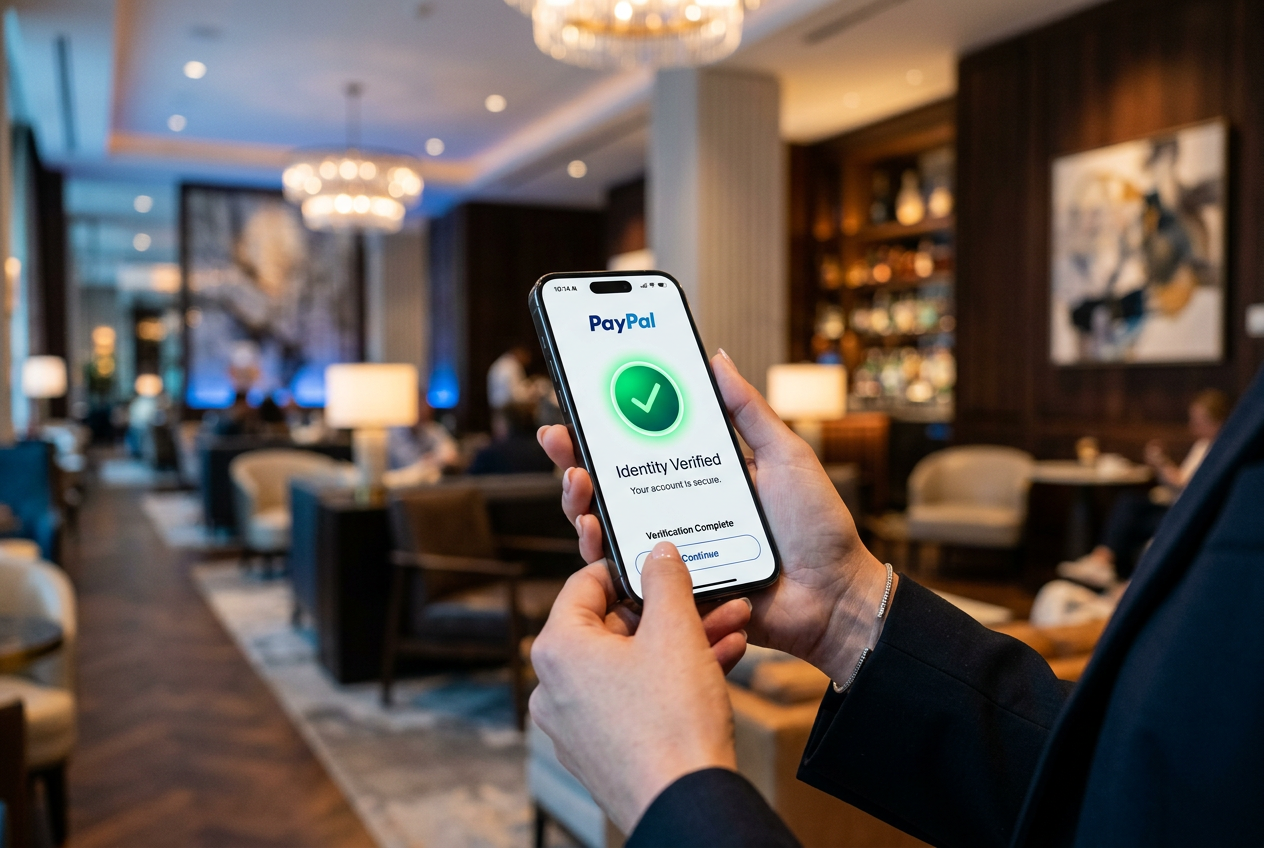 Secure identity verification process on a mobile phone